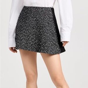 rag + bone Elsie Tweed Flare Skater Skirt Black & White NWT Size US 10